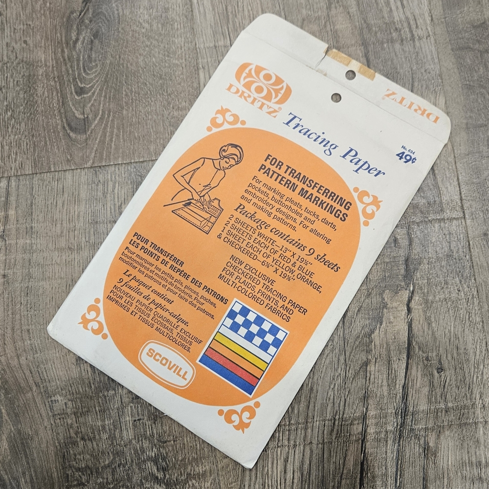 Vintage Dritz Tracing Paper for Pattern Markings